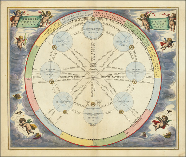 33-Celestial Maps Map By Andreas Cellarius