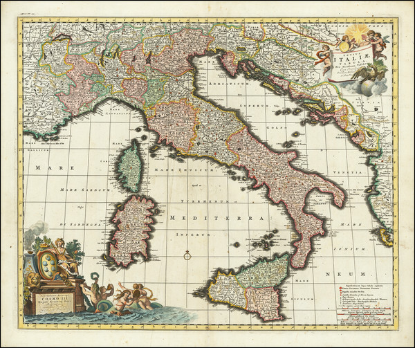 90-Italy Map By Nicolaes Visscher I