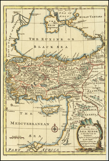 2-Turkey and Turkey & Asia Minor Map By Emanuel Bowen