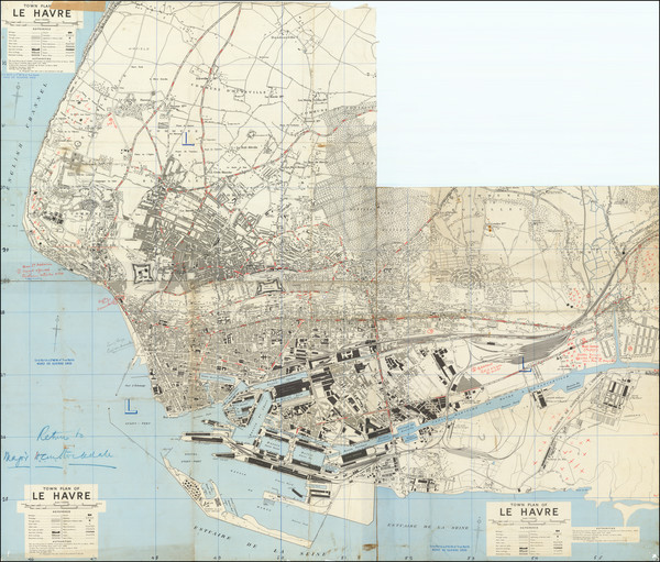 47-World War II and Normandie Map By Major H. C. N. Stockdale