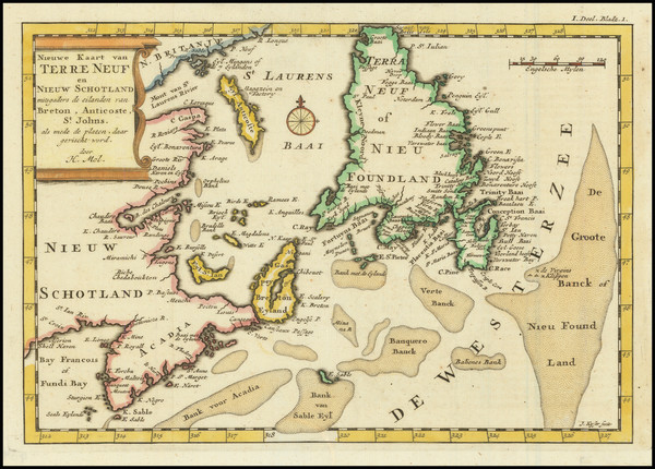 77-Eastern Canada Map By Herman Moll