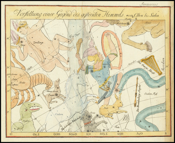 82-Celestial Maps Map By Johann Elert Bode