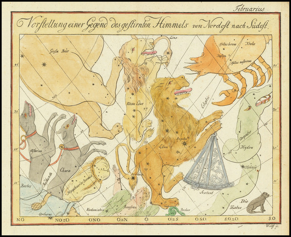 74-Celestial Maps Map By Johann Elert Bode
