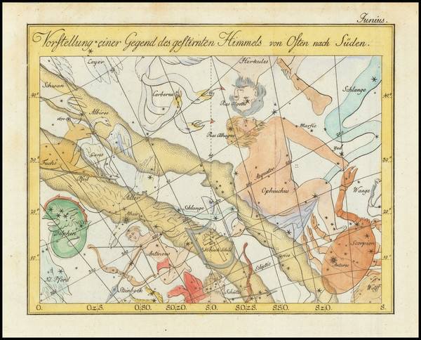 21-Celestial Maps Map By Johann Elert Bode
