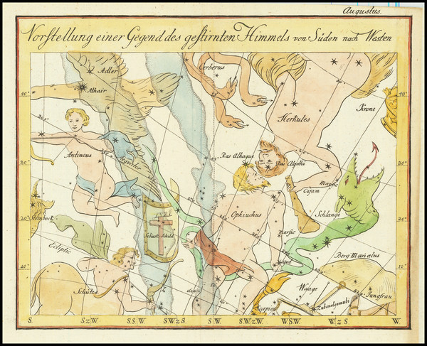 41-Celestial Maps Map By Johann Elert Bode