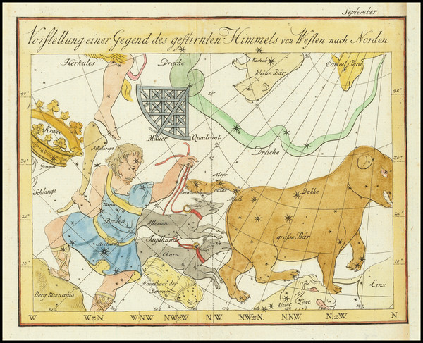 72-Celestial Maps Map By Johann Elert Bode
