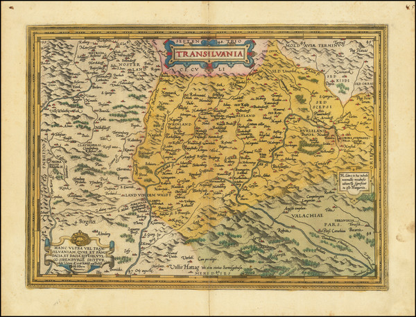 30-Romania and Balkans Map By Abraham Ortelius