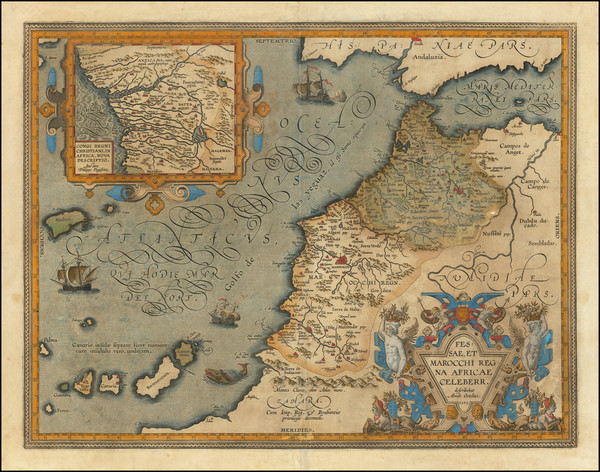 55-North Africa and West Africa Map By Abraham Ortelius