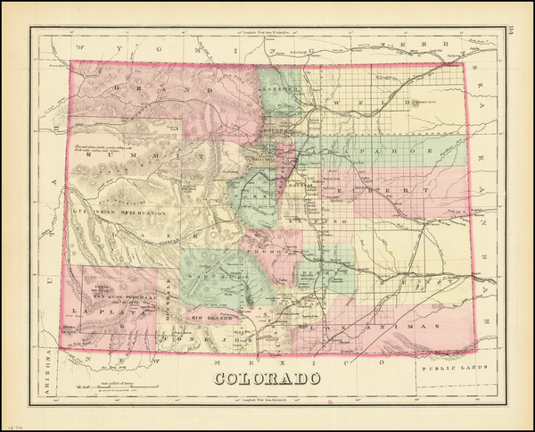 39-Colorado and Colorado Map By O.W. Gray