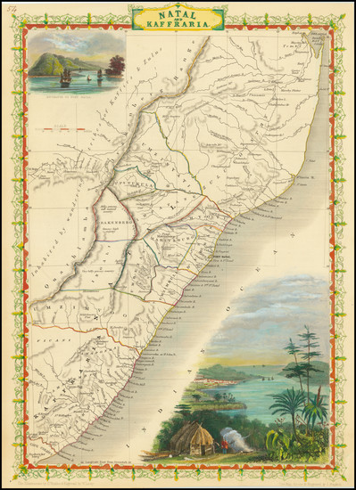 18-South Africa and East Africa Map By John Tallis