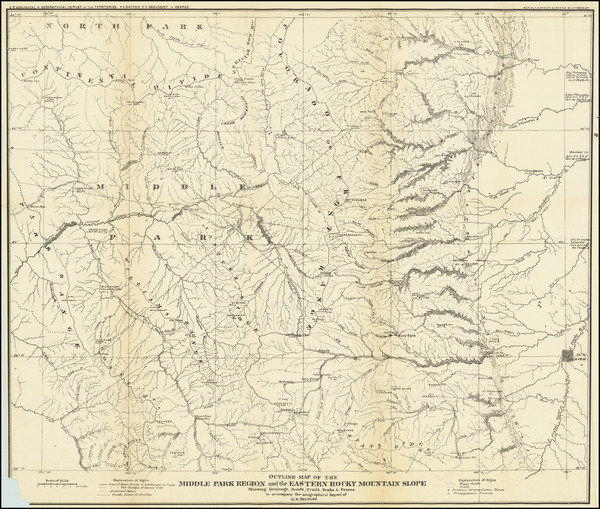 60-Rocky Mountains Map By Ferdinand Vandeveer Hayden