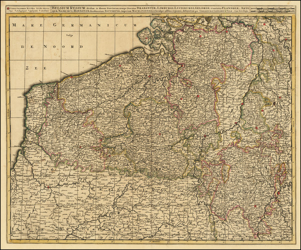 16-Belgium Map By Gerard & Leonard Valk