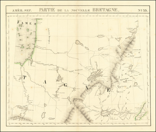 67-Western Canada Map By Philippe Marie Vandermaelen