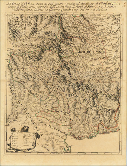 5-Northern Italy and Sud et Alpes Française Map By Giacomo Giovanni Rossi