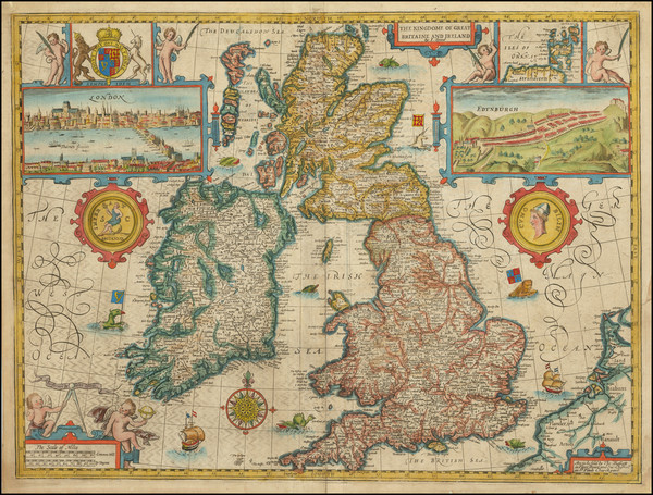 69-British Isles and Ireland Map By John Speed