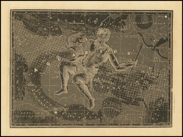 18-Celestial Maps Map By William Pinnock