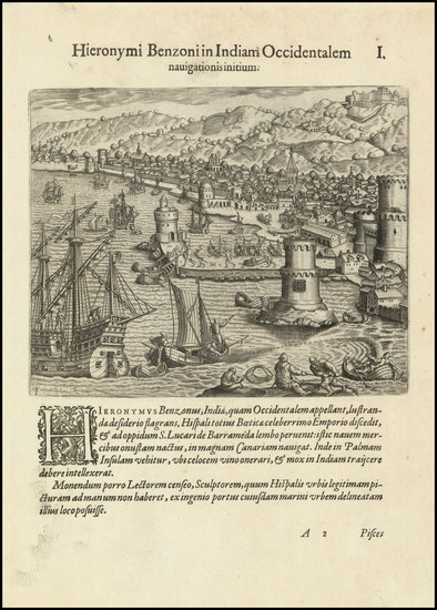 53-Portugal Map By Theodor De Bry