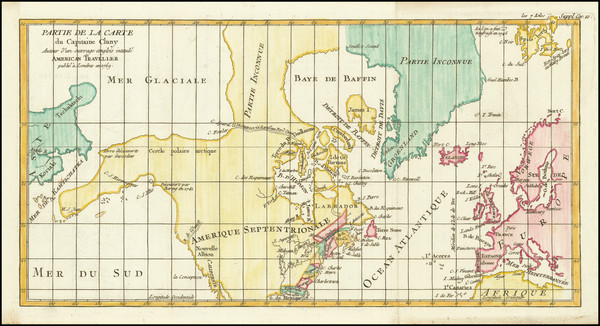 73-World, Alaska, North America and Canada Map By Denis Diderot