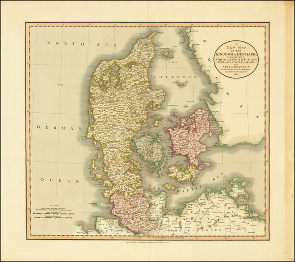 54-Denmark Map By John Cary