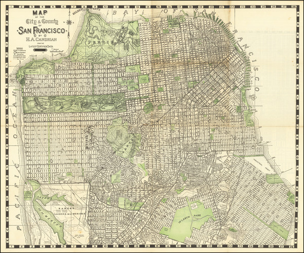 98-San Francisco & Bay Area Map By H.A. Candrian