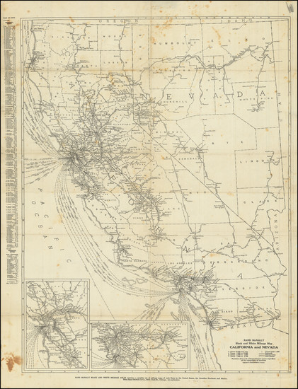 64-Nevada and California Map By Rand McNally & Company