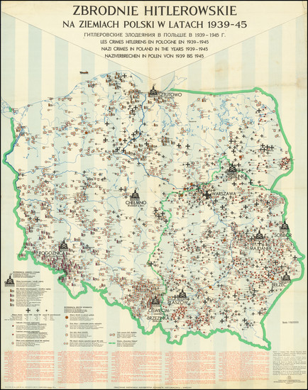 62-Poland and World War II Map By Panstwowe Przedsiebiorstwo Wydawnictw Kartograficz