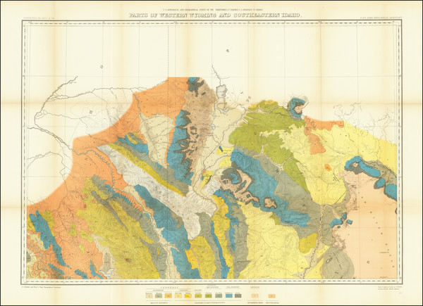 73-Rocky Mountains, Idaho and Wyoming Map By Ferdinand Vandeveer Hayden