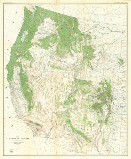 90-Southwest, Rocky Mountains, Pacific Northwest and Geological Map By U.S. Geological Survey