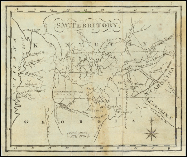 5-Alabama, Mississippi, Kentucky, Tennessee and Georgia Map By Joseph Scott