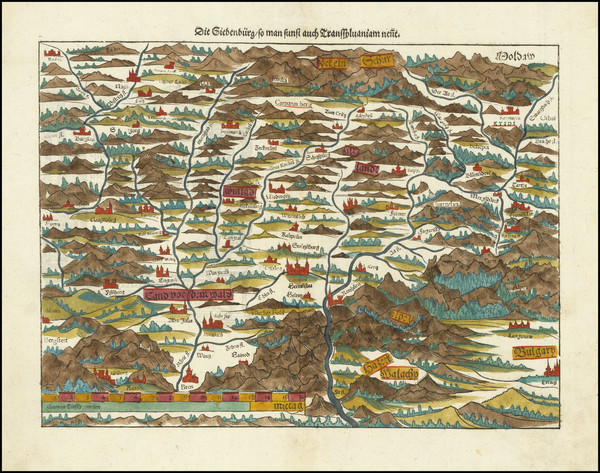 83-Romania and Balkans Map By Sebastian Munster