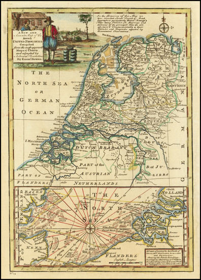 16-Netherlands Map By Emanuel Bowen