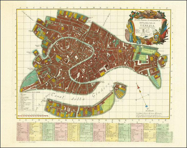 70-Venice Map By Teodoro Viero