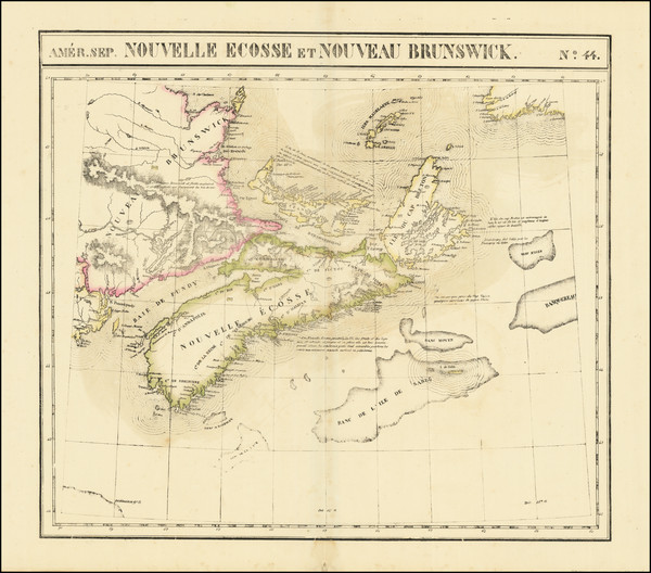 0-Eastern Canada Map By Philippe Marie Vandermaelen