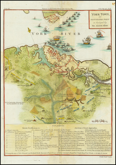 54-Virginia and American Revolution Map By William Gordon