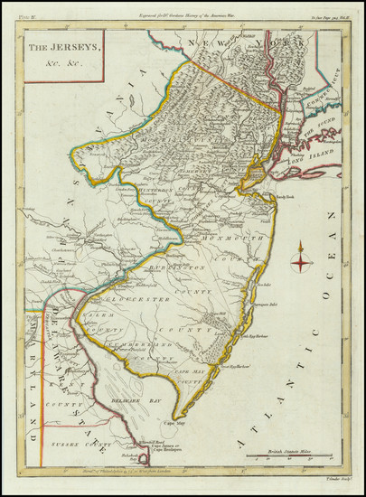 97-New Jersey and American Revolution Map By Thomas Conder