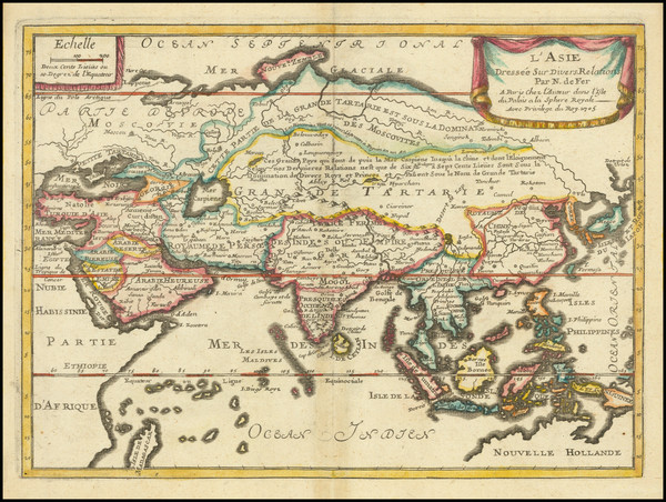 77-Asia Map By Nicolas de Fer
