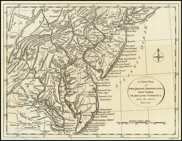 78-Mid-Atlantic, Maryland, Delaware and Virginia Map By John Lodge