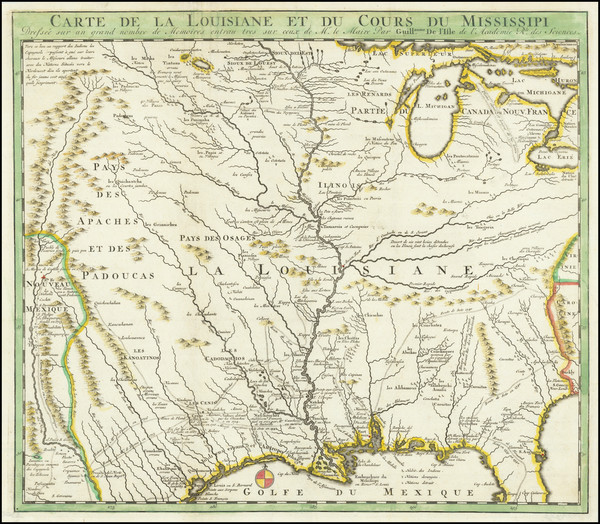 0-South, Southeast, Texas, Midwest, Plains, Southwest and Rocky Mountains Map By J.F. Bernard