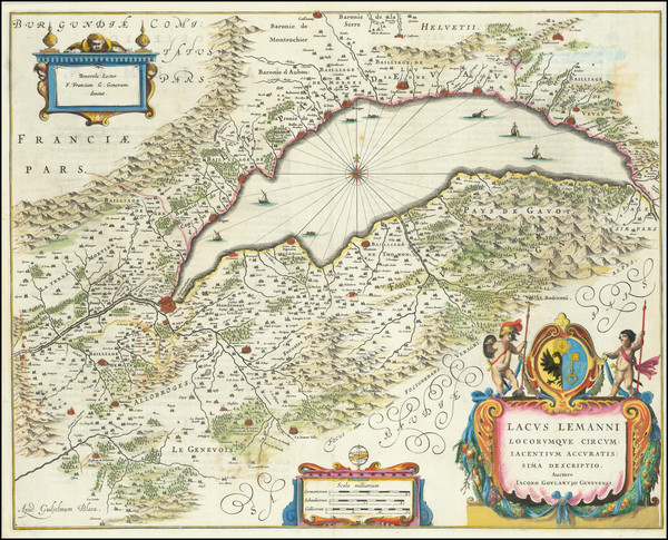 17-Switzerland Map By Willem Janszoon Blaeu