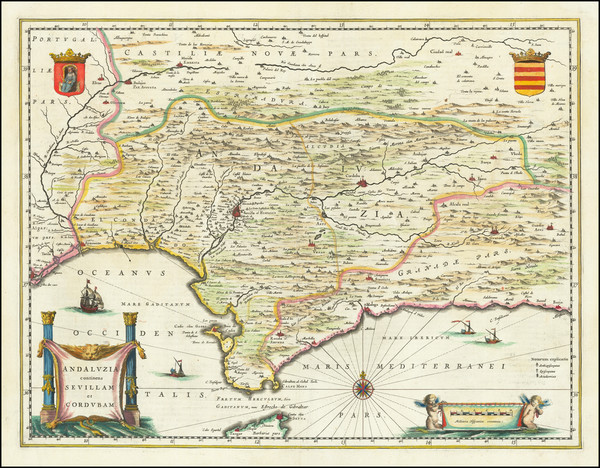 62-Spain Map By Willem Janszoon Blaeu