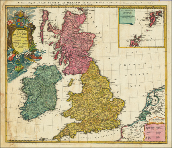 51-British Isles Map By Homann Heirs