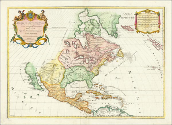 36-North America Map By Alexis-Hubert Jaillot