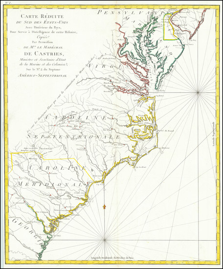 77-Mid-Atlantic, Southeast, Virginia, North Carolina, South Carolina and American Revolution Map B