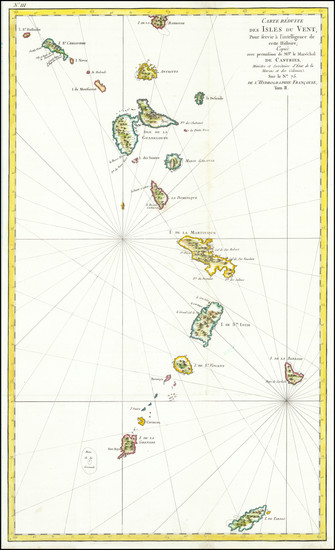 23-Caribbean and Other Islands Map By Odet-Julien Le Boucher