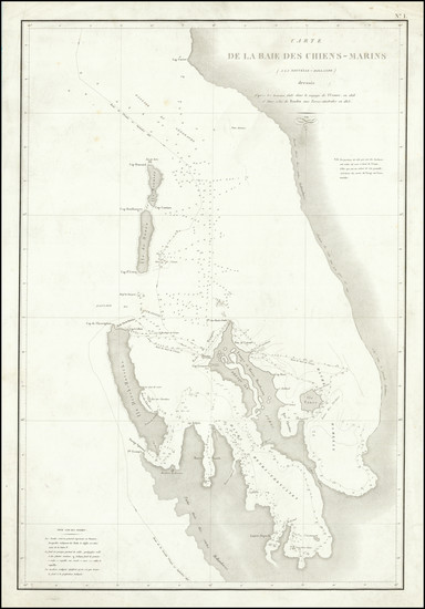 85-Australia Map By Louis Claude Desaulses de Freycinet