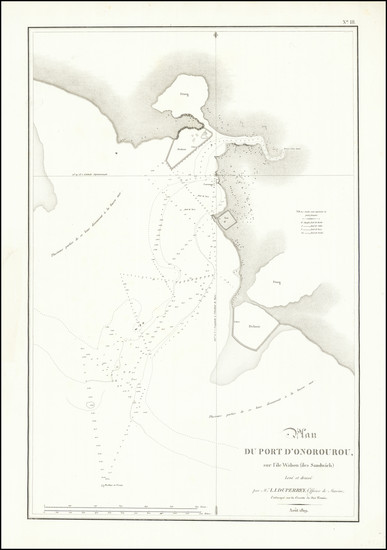 30-Hawaii and Hawaii Map By L.I. Duperrey