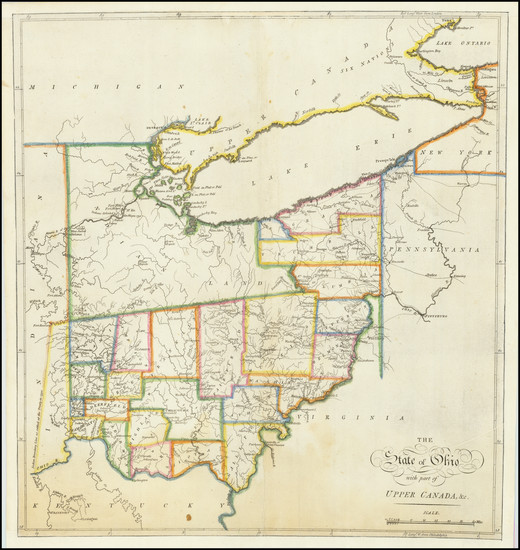 54-Ohio Map By Mathew Carey