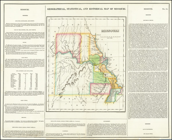 34-Missouri Map By Henry Charles Carey  &  Isaac Lea