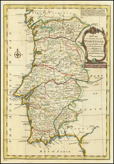 86-Portugal Map By Emanuel Bowen