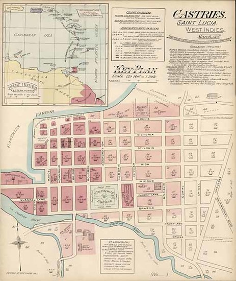 38-Caribbean Map By Charles E. Goad